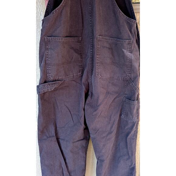 VANS Women's Medium Black Denim Overalls "Groundwork" Carpenter Bib Cotton - Picture 7 of 10